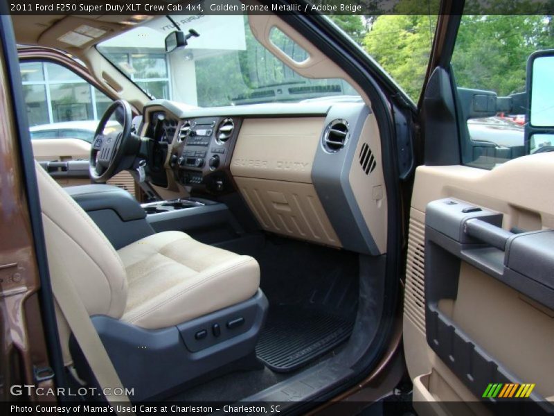 Golden Bronze Metallic / Adobe Beige 2011 Ford F250 Super Duty XLT Crew Cab 4x4