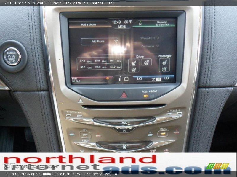 Tuxedo Black Metallic / Charcoal Black 2011 Lincoln MKX AWD