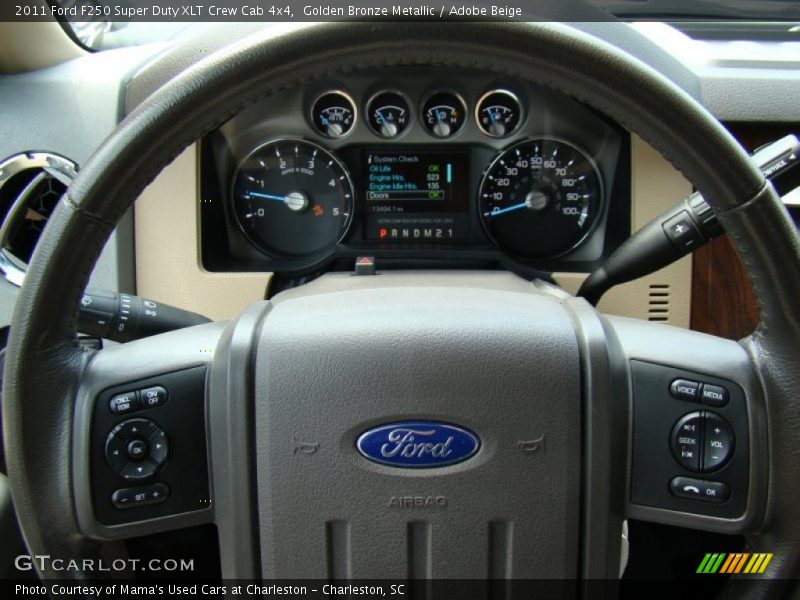 Golden Bronze Metallic / Adobe Beige 2011 Ford F250 Super Duty XLT Crew Cab 4x4