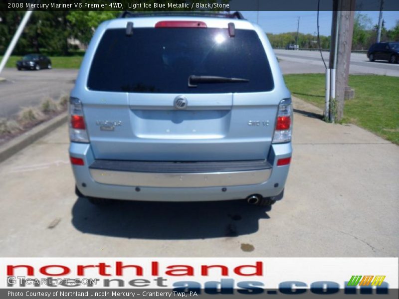 Light Ice Blue Metallic / Black/Stone 2008 Mercury Mariner V6 Premier 4WD