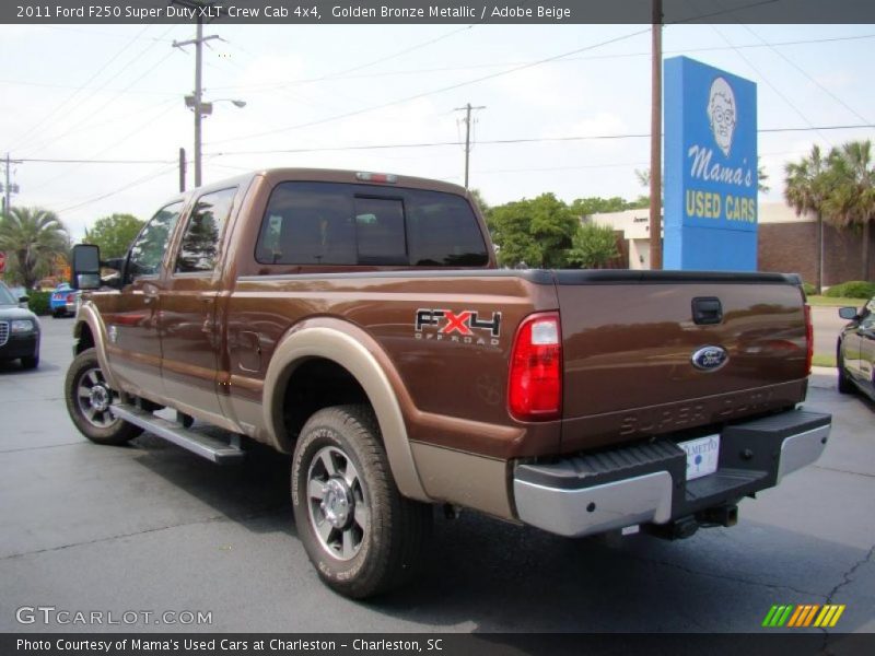 Golden Bronze Metallic / Adobe Beige 2011 Ford F250 Super Duty XLT Crew Cab 4x4
