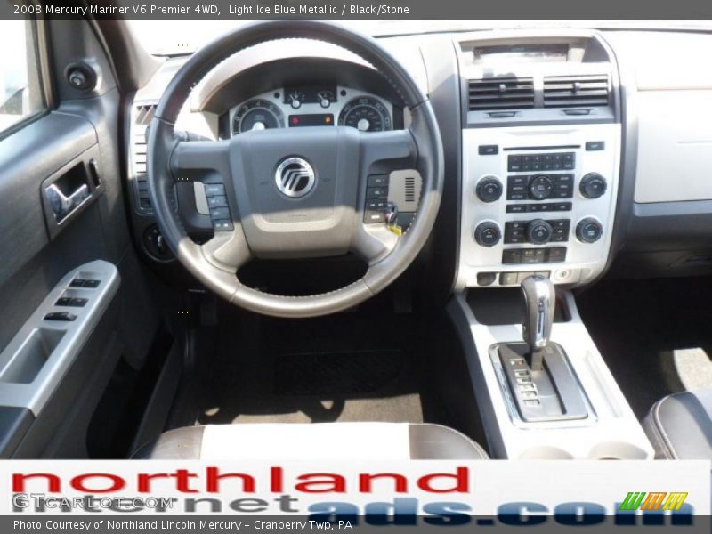 Light Ice Blue Metallic / Black/Stone 2008 Mercury Mariner V6 Premier 4WD