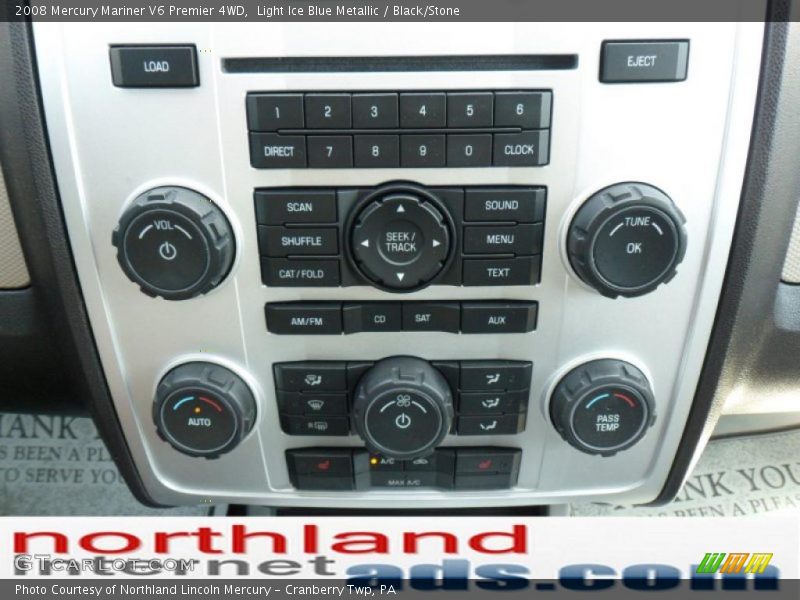Light Ice Blue Metallic / Black/Stone 2008 Mercury Mariner V6 Premier 4WD