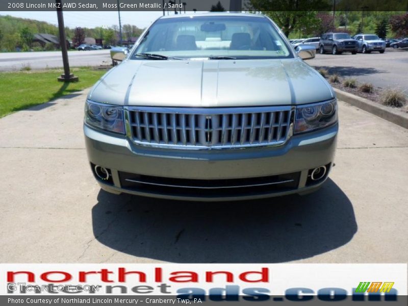 Moss Green Metallic / Sand 2008 Lincoln MKZ AWD Sedan