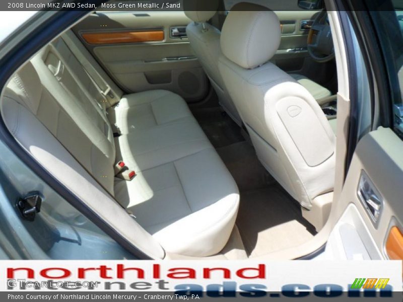Moss Green Metallic / Sand 2008 Lincoln MKZ AWD Sedan
