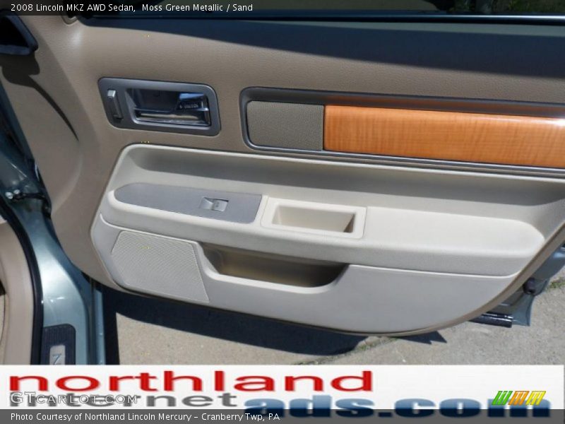 Moss Green Metallic / Sand 2008 Lincoln MKZ AWD Sedan