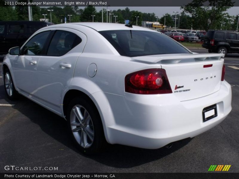 Bright White / Black/Red 2011 Dodge Avenger Mainstreet