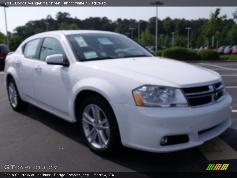Bright White / Black/Red 2011 Dodge Avenger Mainstreet