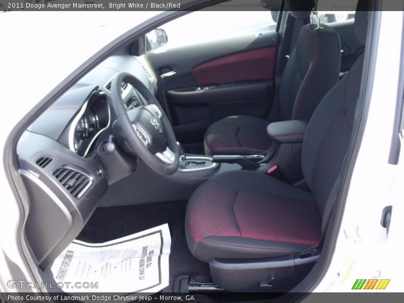 Bright White / Black/Red 2011 Dodge Avenger Mainstreet