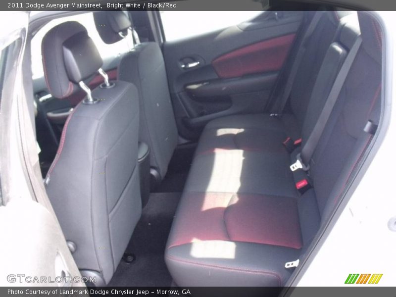 Bright White / Black/Red 2011 Dodge Avenger Mainstreet