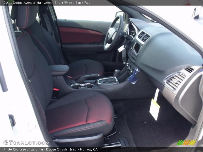 Bright White / Black/Red 2011 Dodge Avenger Mainstreet