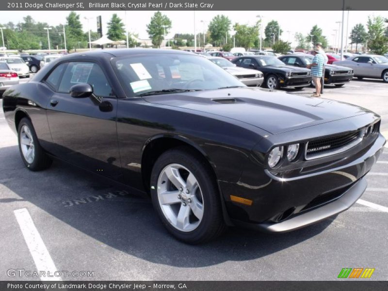 Brilliant Black Crystal Pearl / Dark Slate Gray 2011 Dodge Challenger SE