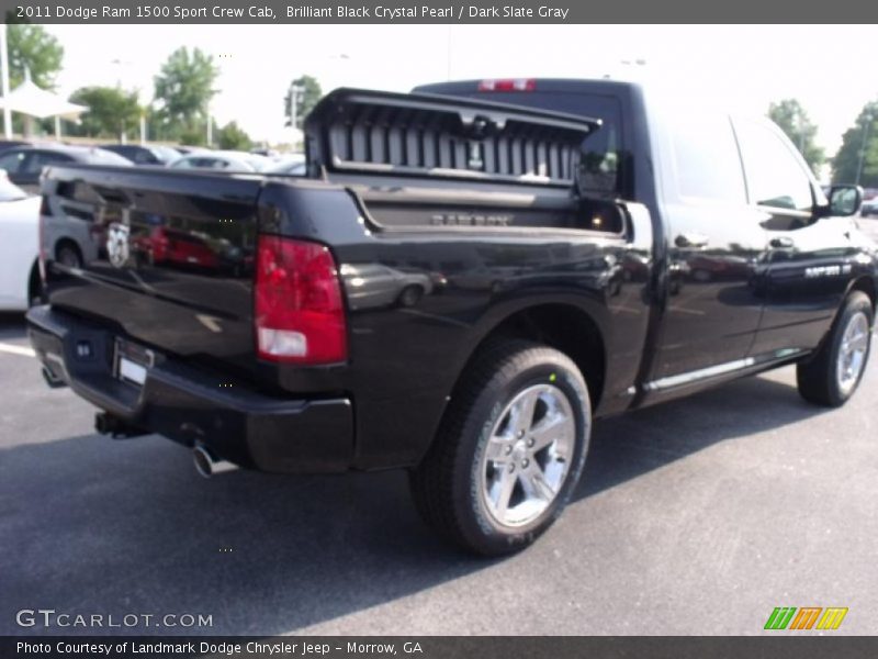 Brilliant Black Crystal Pearl / Dark Slate Gray 2011 Dodge Ram 1500 Sport Crew Cab