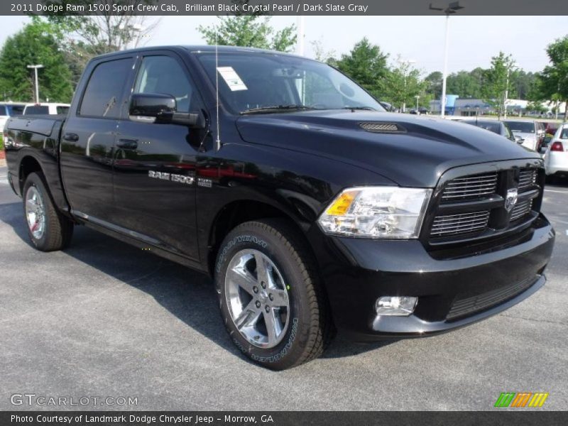 Brilliant Black Crystal Pearl / Dark Slate Gray 2011 Dodge Ram 1500 Sport Crew Cab