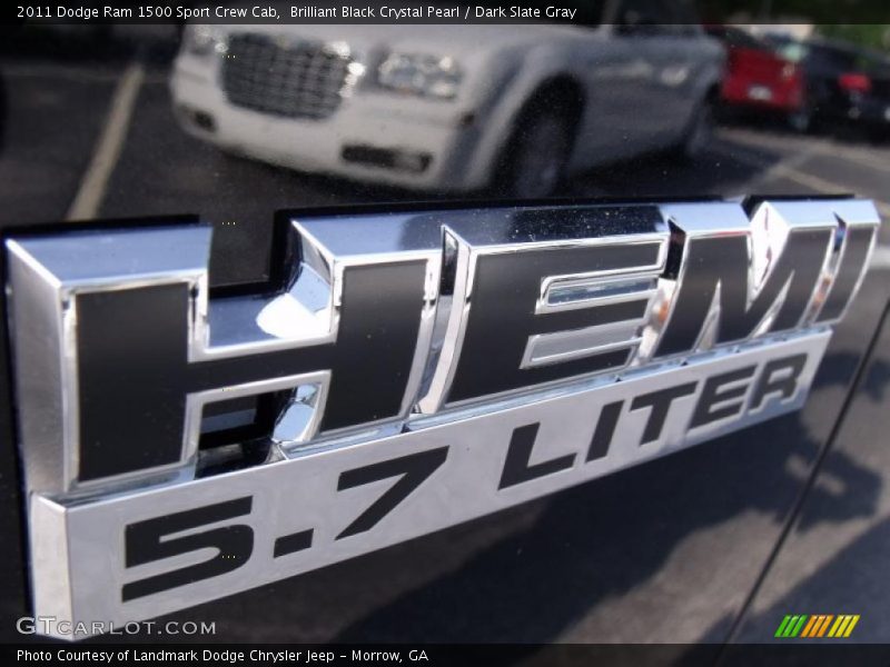 Brilliant Black Crystal Pearl / Dark Slate Gray 2011 Dodge Ram 1500 Sport Crew Cab