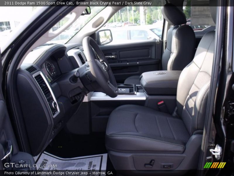 Brilliant Black Crystal Pearl / Dark Slate Gray 2011 Dodge Ram 1500 Sport Crew Cab