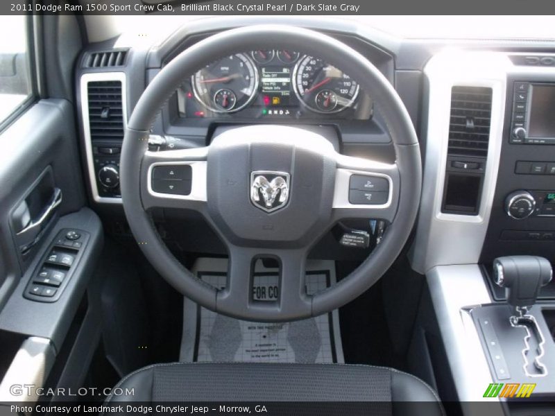 Brilliant Black Crystal Pearl / Dark Slate Gray 2011 Dodge Ram 1500 Sport Crew Cab
