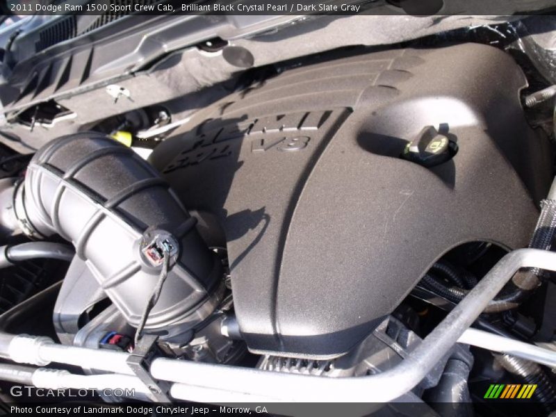 Brilliant Black Crystal Pearl / Dark Slate Gray 2011 Dodge Ram 1500 Sport Crew Cab