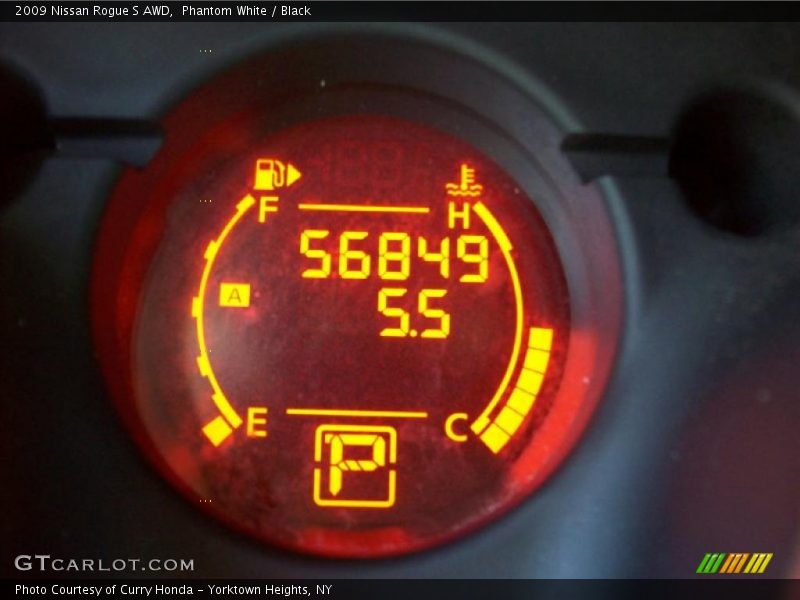 Phantom White / Black 2009 Nissan Rogue S AWD