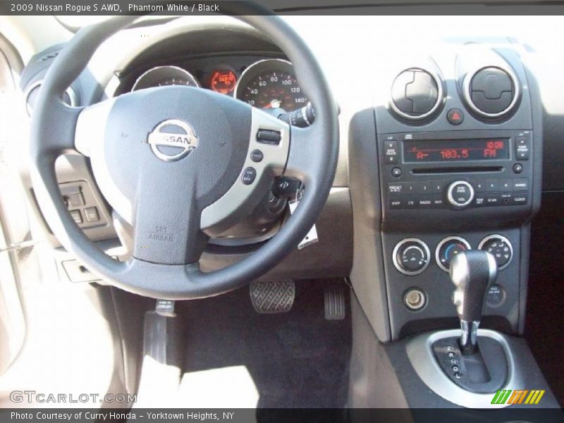 Phantom White / Black 2009 Nissan Rogue S AWD
