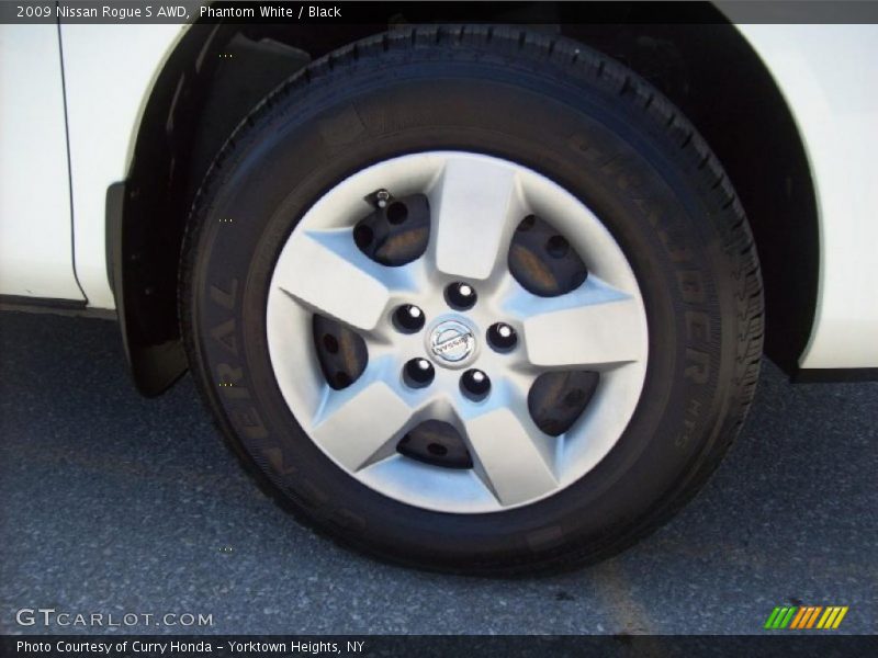 Phantom White / Black 2009 Nissan Rogue S AWD