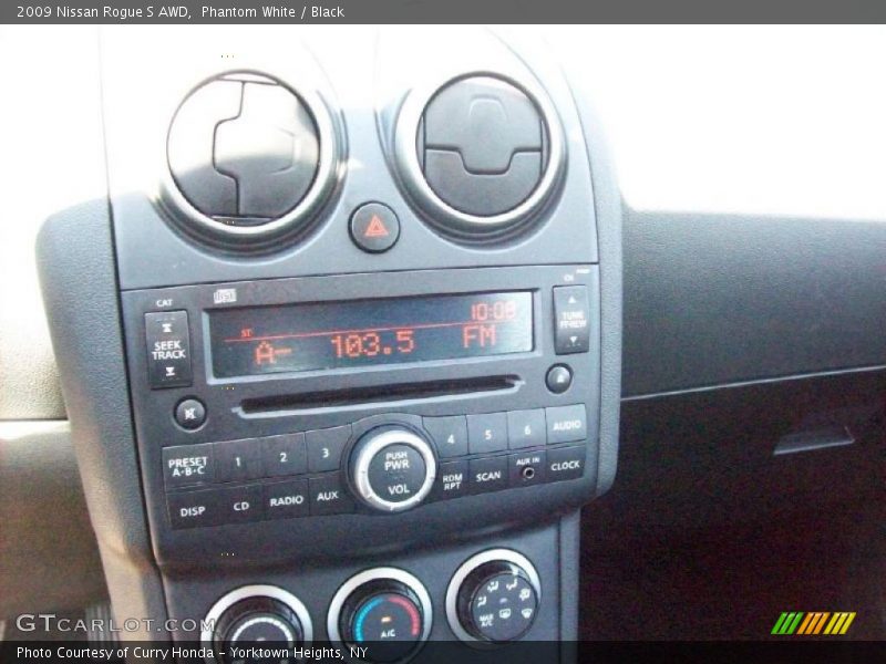 Phantom White / Black 2009 Nissan Rogue S AWD