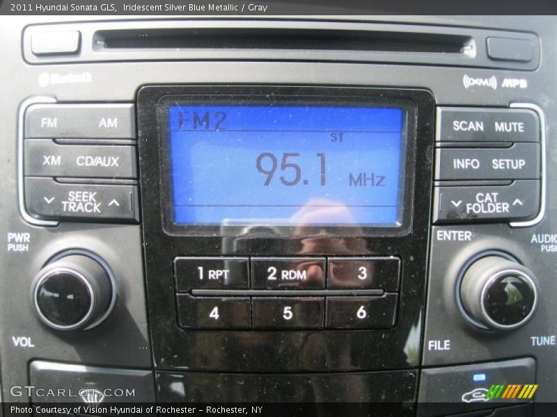 Iridescent Silver Blue Metallic / Gray 2011 Hyundai Sonata GLS