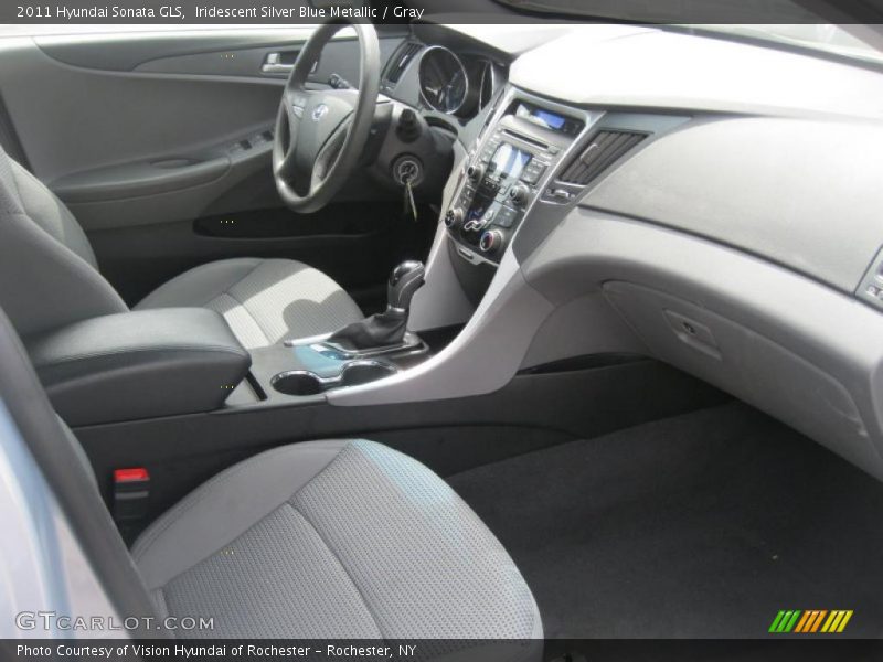 Iridescent Silver Blue Metallic / Gray 2011 Hyundai Sonata GLS