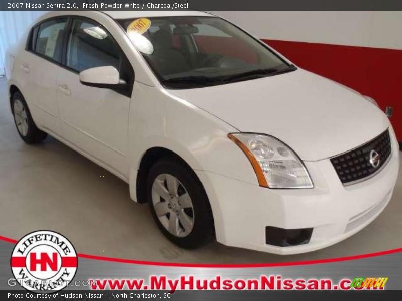 Fresh Powder White / Charcoal/Steel 2007 Nissan Sentra 2.0