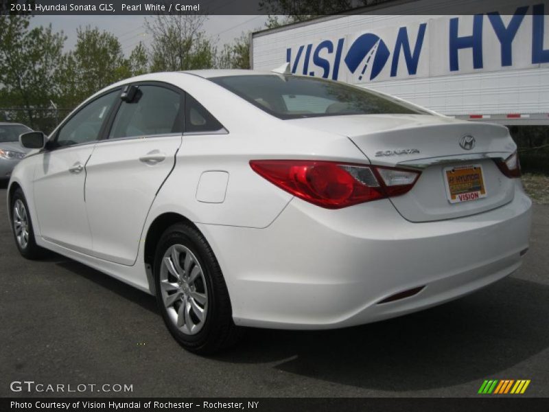 Pearl White / Camel 2011 Hyundai Sonata GLS