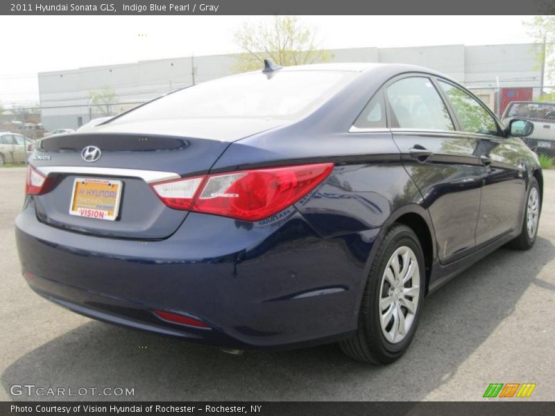 Indigo Blue Pearl / Gray 2011 Hyundai Sonata GLS