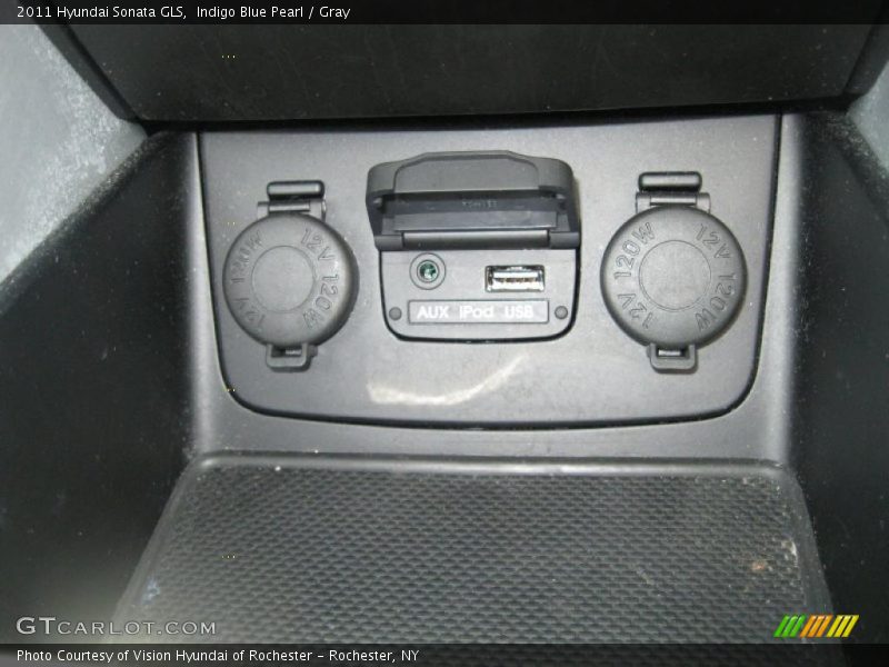 Indigo Blue Pearl / Gray 2011 Hyundai Sonata GLS