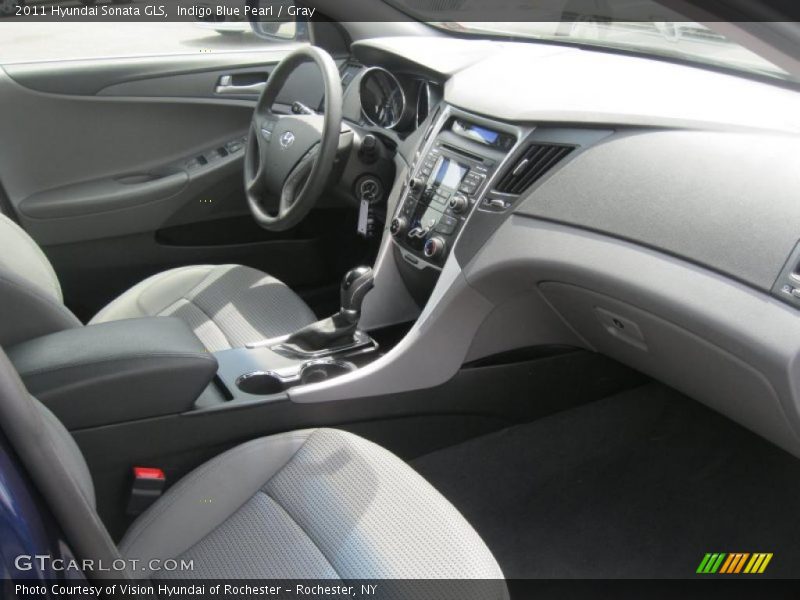 Indigo Blue Pearl / Gray 2011 Hyundai Sonata GLS
