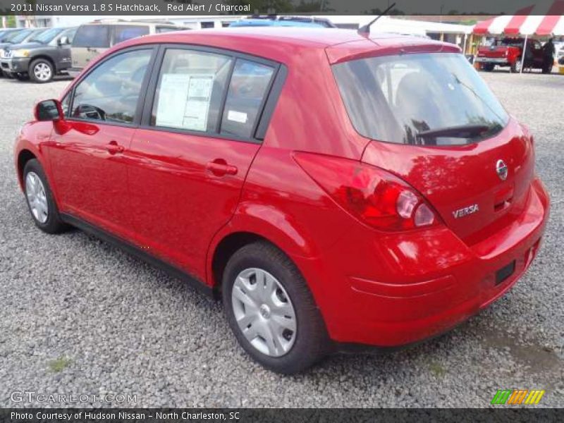 Red Alert / Charcoal 2011 Nissan Versa 1.8 S Hatchback