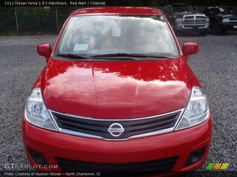 Red Alert / Charcoal 2011 Nissan Versa 1.8 S Hatchback