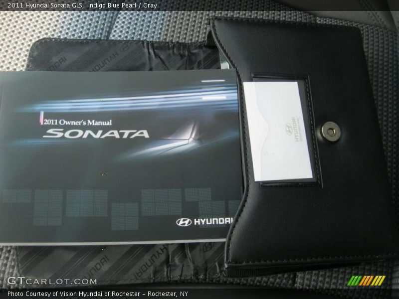 Indigo Blue Pearl / Gray 2011 Hyundai Sonata GLS