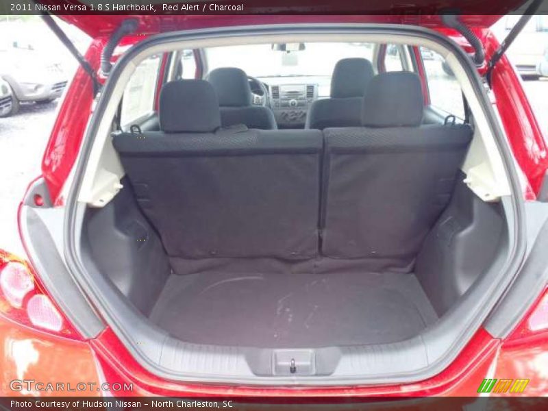 Red Alert / Charcoal 2011 Nissan Versa 1.8 S Hatchback