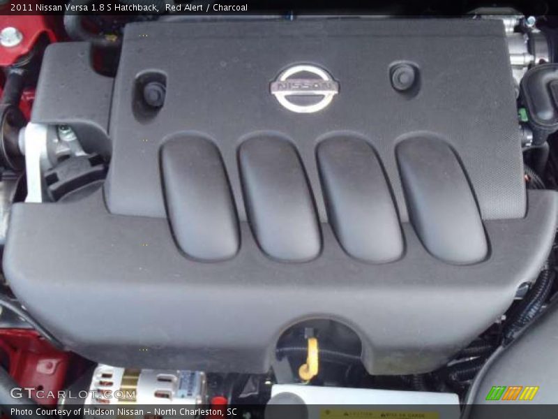 Red Alert / Charcoal 2011 Nissan Versa 1.8 S Hatchback