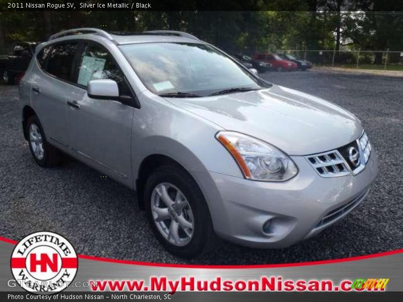 Silver Ice Metallic / Black 2011 Nissan Rogue SV
