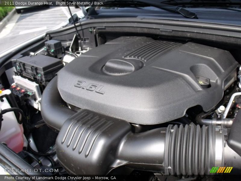 Bright Silver Metallic / Black 2011 Dodge Durango Heat