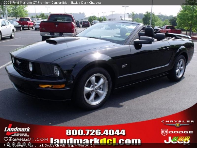 Black / Dark Charcoal 2008 Ford Mustang GT Premium Convertible