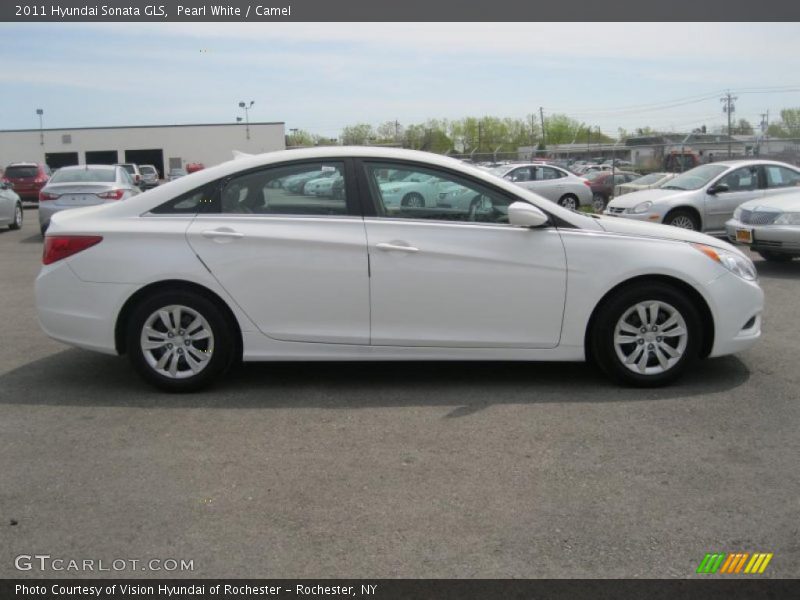 Pearl White / Camel 2011 Hyundai Sonata GLS