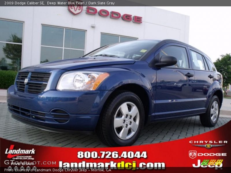 Deep Water Blue Pearl / Dark Slate Gray 2009 Dodge Caliber SE