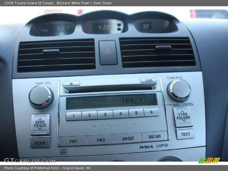 Blizzard White Pearl / Dark Stone 2008 Toyota Solara SE Coupe