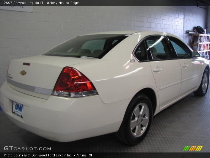 White / Neutral Beige 2007 Chevrolet Impala LT