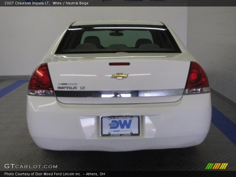 White / Neutral Beige 2007 Chevrolet Impala LT