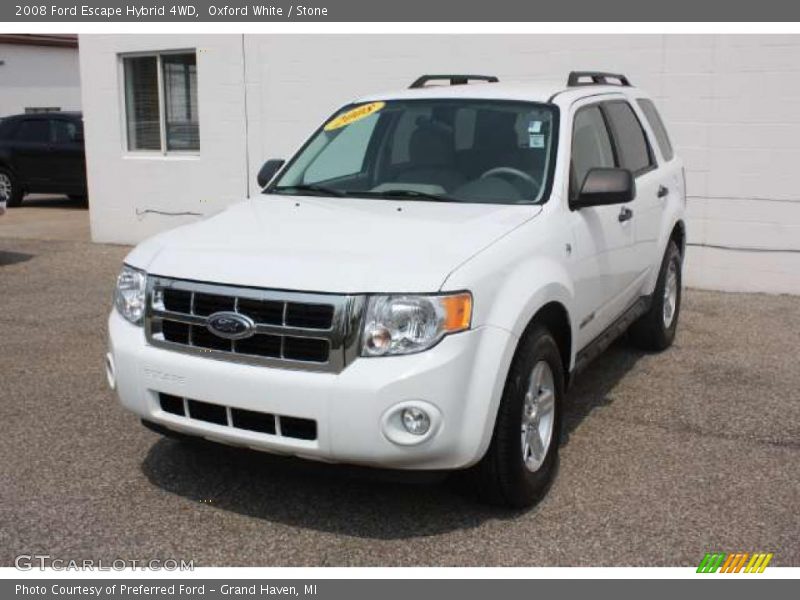 Oxford White / Stone 2008 Ford Escape Hybrid 4WD