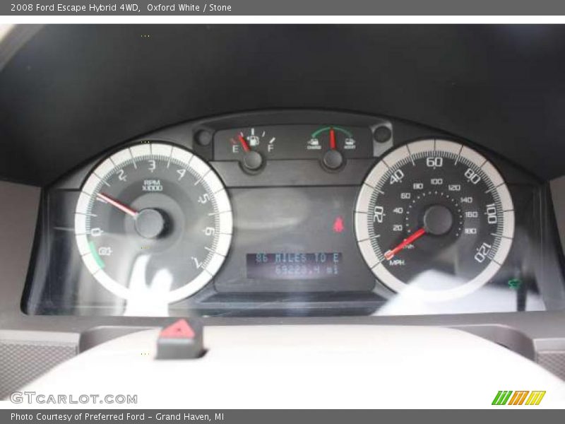 Oxford White / Stone 2008 Ford Escape Hybrid 4WD