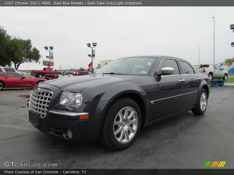 Steel Blue Metallic / Dark Slate Gray/Light Graystone 2007 Chrysler 300 C HEMI