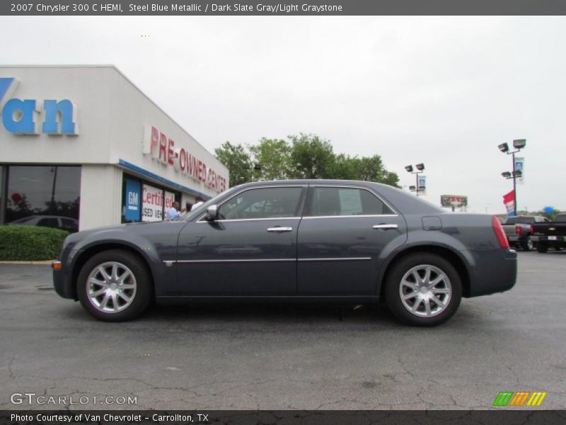 Steel Blue Metallic / Dark Slate Gray/Light Graystone 2007 Chrysler 300 C HEMI